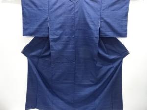 横段模様織り出し手織り紬着物